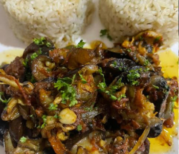 White Rice and Snail Sauce